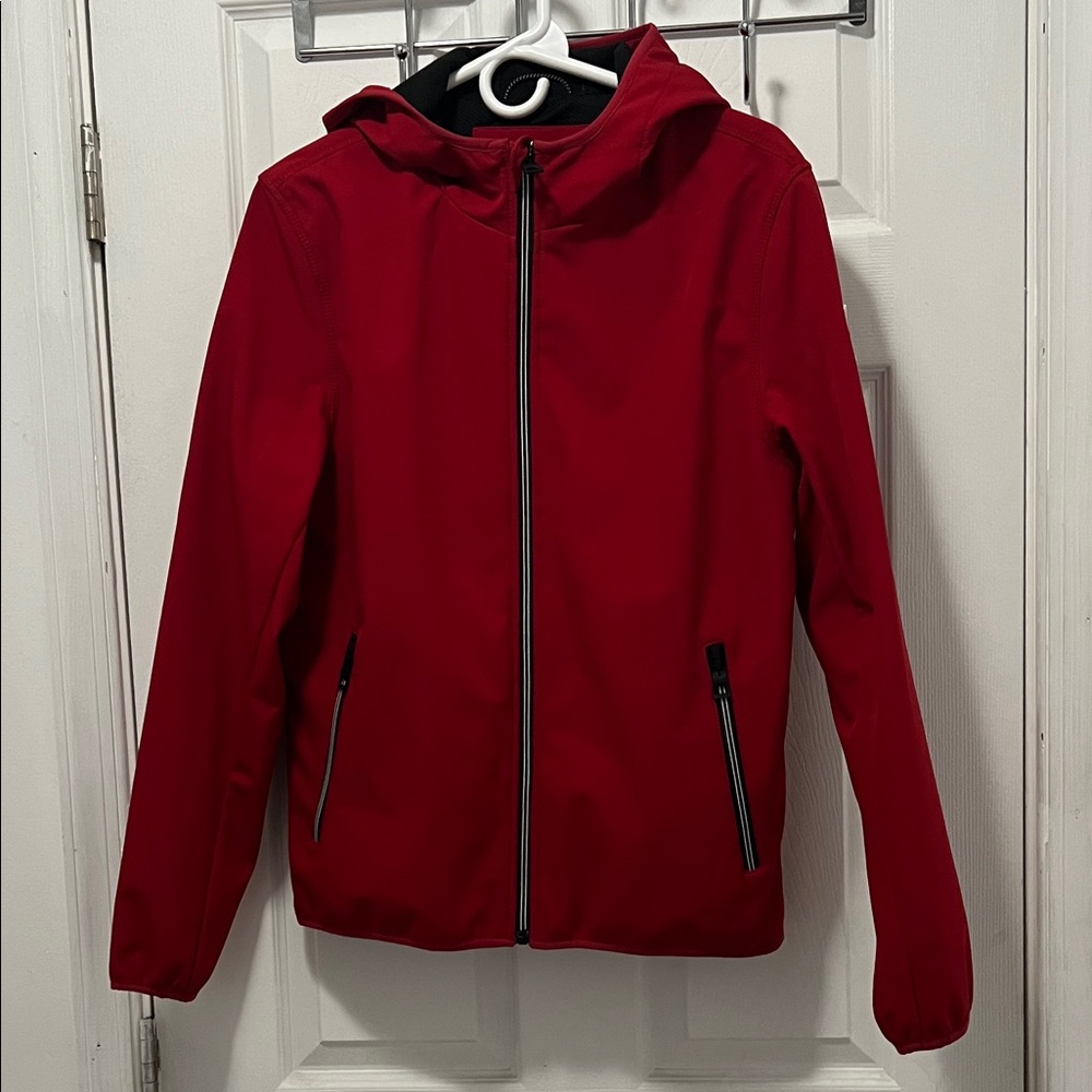 Guess Red Hooded Jacket Zip up